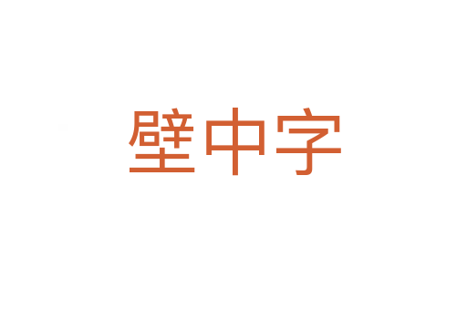 壁中字