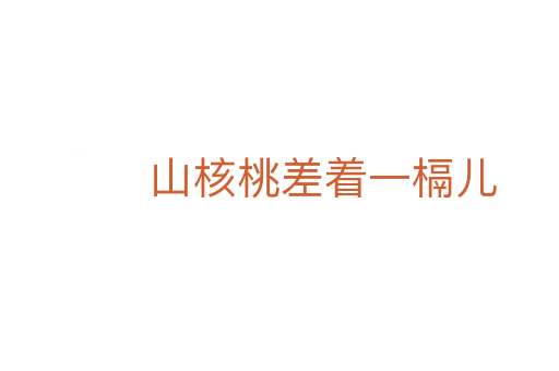 山核桃差着一槅儿