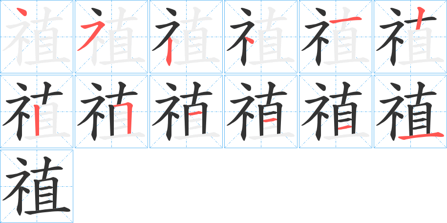 禃的笔顺分步演示