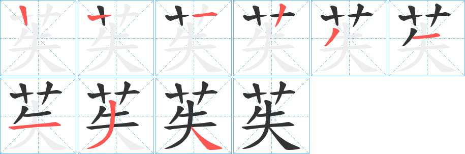 苵的笔顺分步演示