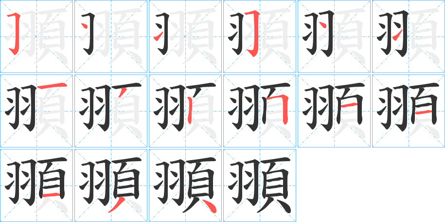 頨的笔顺分步演示