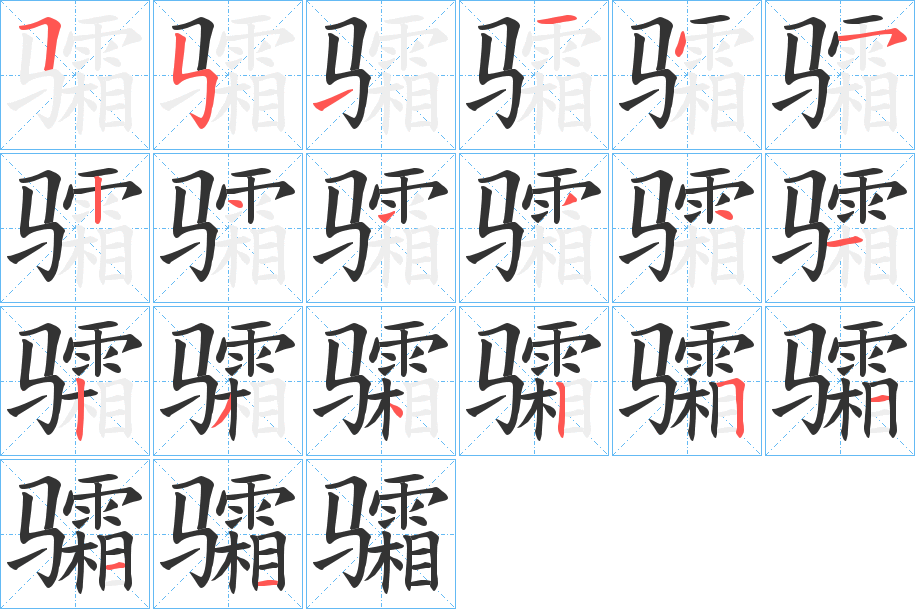 骦的笔顺分步演示