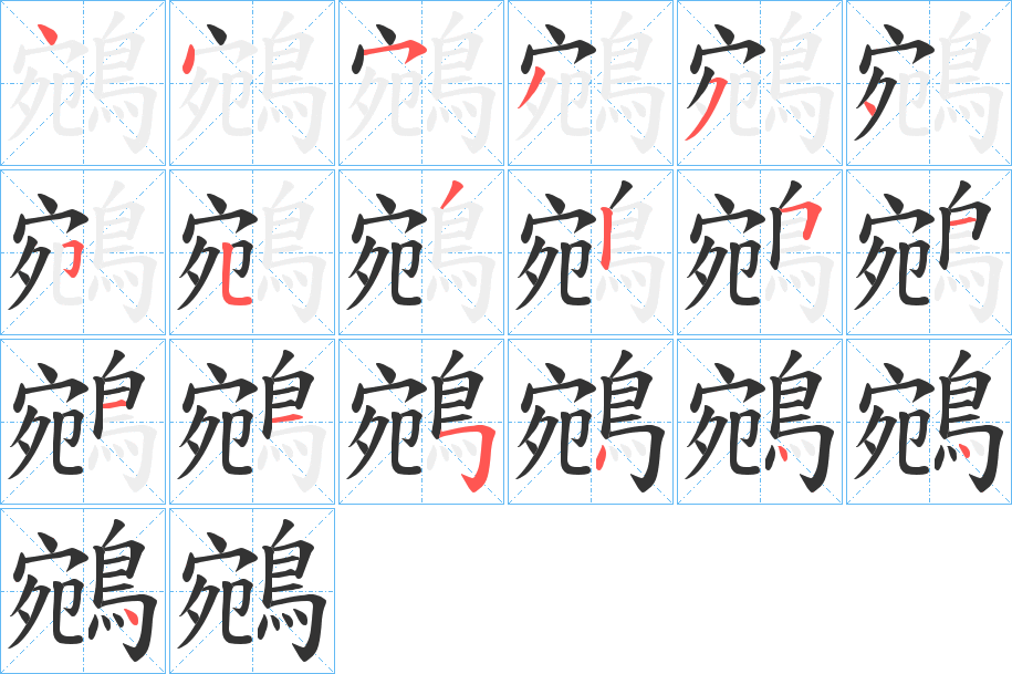 鵷的笔顺分步演示