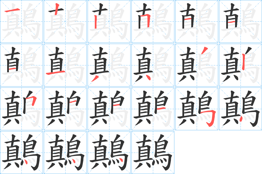 鷏的笔顺分步演示