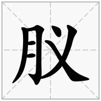 月字旁加一个义,胖月旁加一个义念什么字？《肞》怎么读？